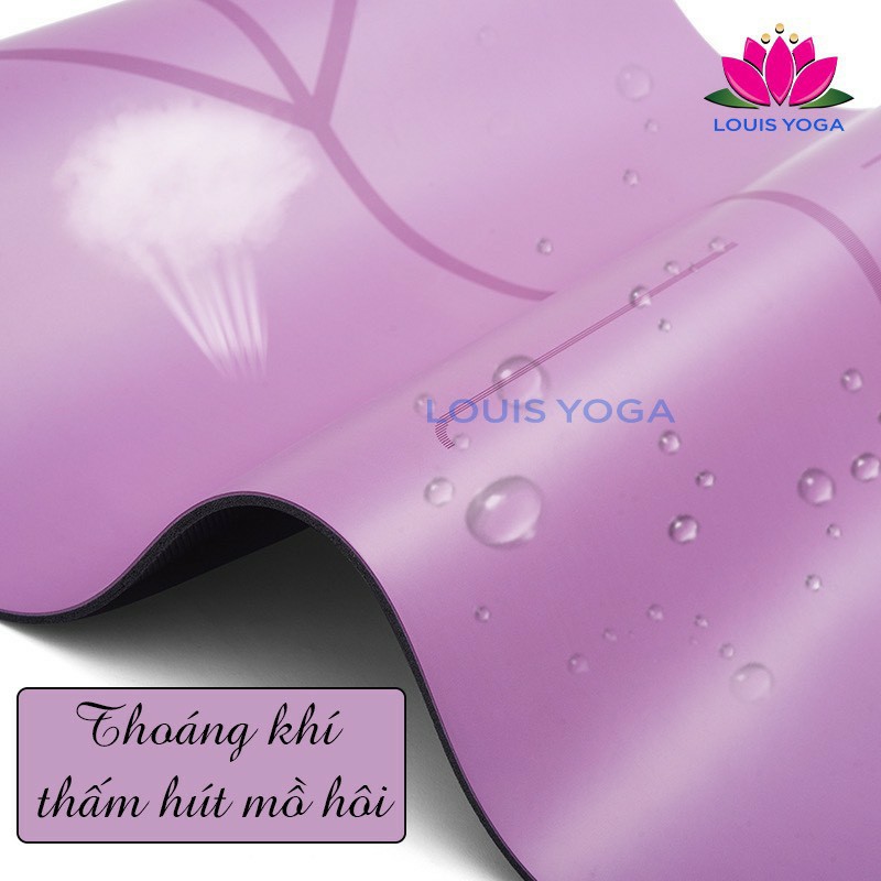 Thảm tập yoga cao su cao cấp 183x68x0.5cm định tuyến - Chống thấm, chống trơn, trượt - Thương hiệu QUEEN