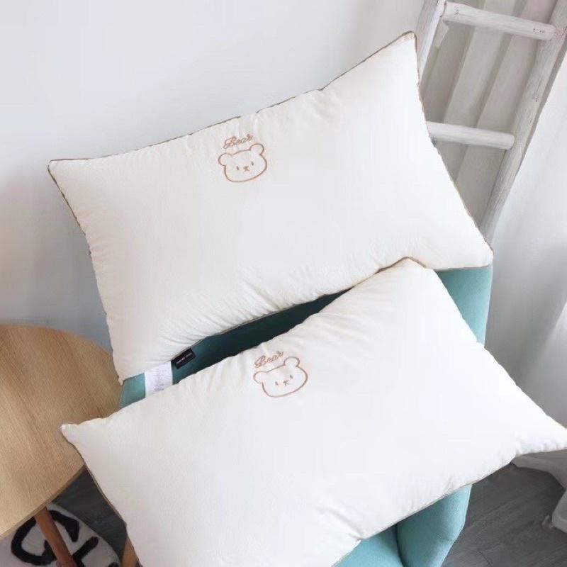 Đôi Ruột Gối Gấu Teddy Hàng Nhập khẩu Cao Cấp Làm Bằng Vải Cotton Thoáng Mát