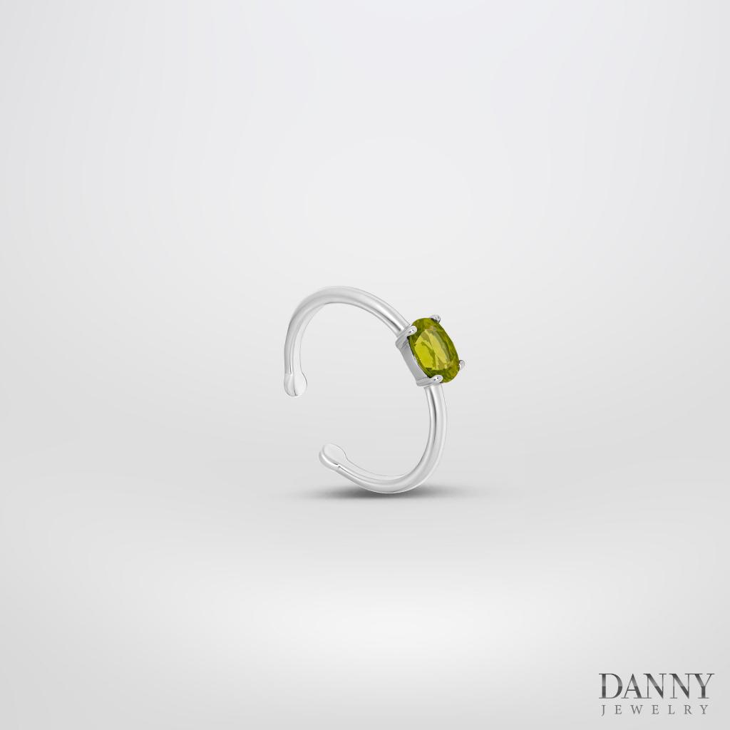 Nhẫn Nữ Danny Jewelry Bạc 925 Xi Rhodium Đính Đá Peridot N0104