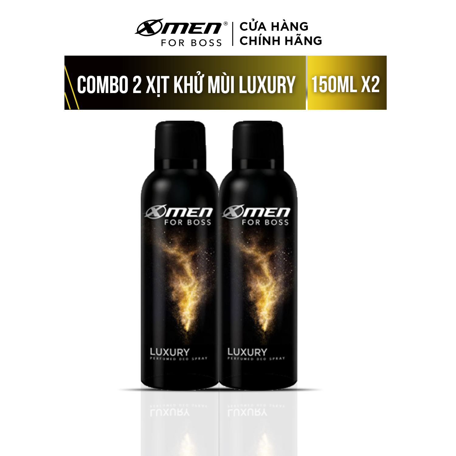 Combo 2 Xịt Khử Mùi X-Men For Boss Luxury - Mùi Hương Sang Trọng Tinh Tế 150ml