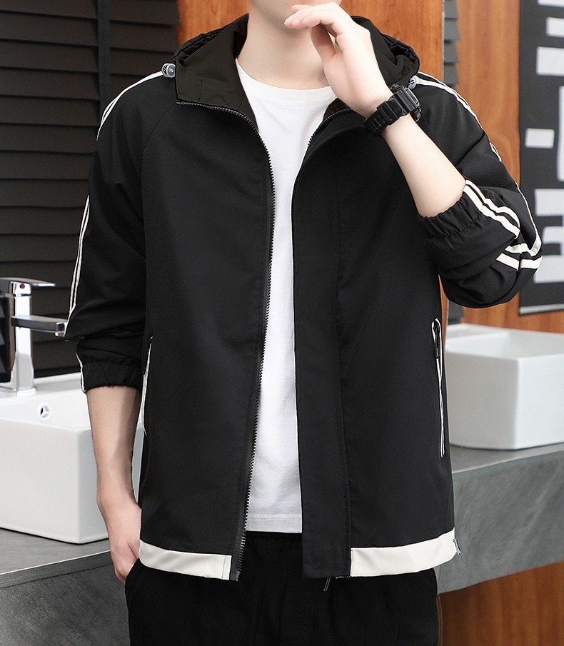 ÁO KHOÁC DÙ CÁN NAM 2 LỚP GAPRO FASHION NEW MÀU ĐEN TẶNG KÈM VÒNG TAY TÌ HƯU MAY MẮN - A055