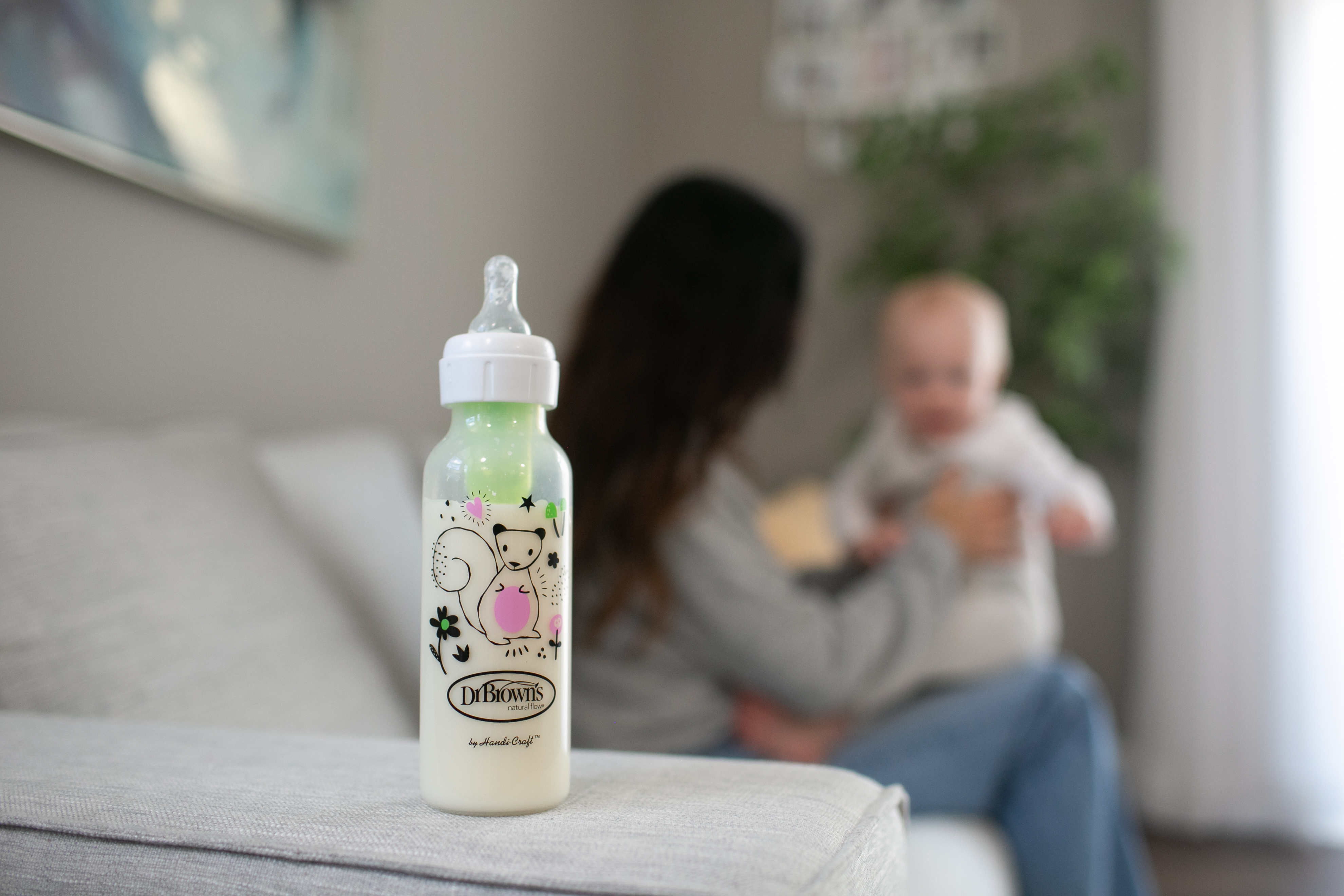 [ SB81108-ESX ] Bình sữa Dr.Brown's cổ thường 250ml hình con sóc, nhựa PP, phiên bản Options Plus