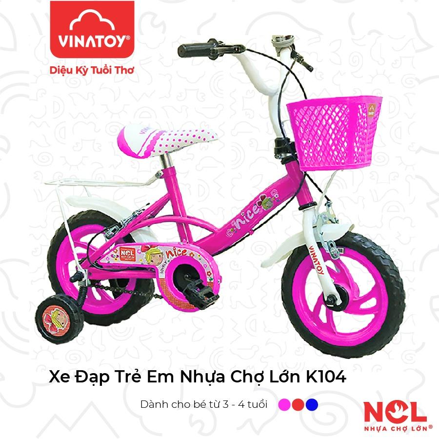 Xe Đạp Trẻ Em Nhựa Chợ Lớn 12 inch K104 Cho Bé Từ 2 đến 3 Tuổi