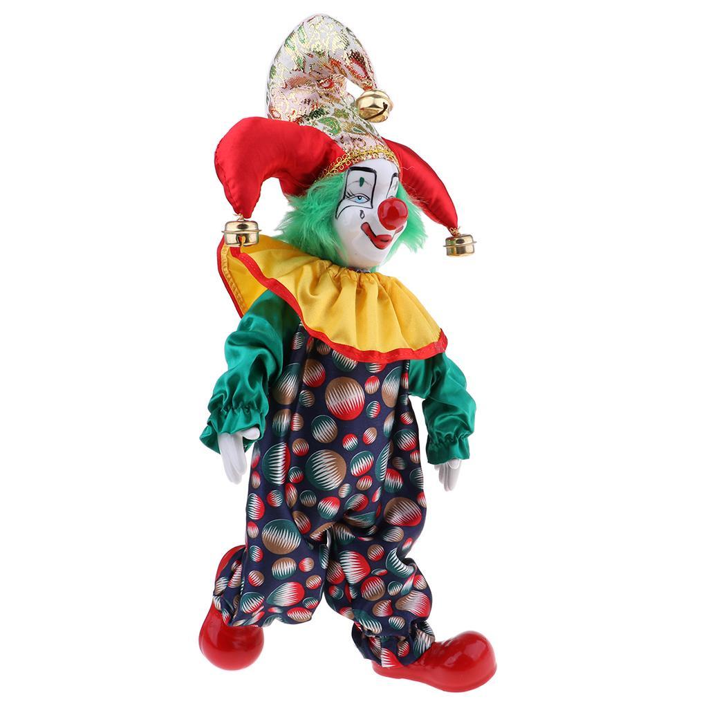 38cm Adorable Porcelain Doll Harlequin Doll Christmas Gift  Ornaments #2