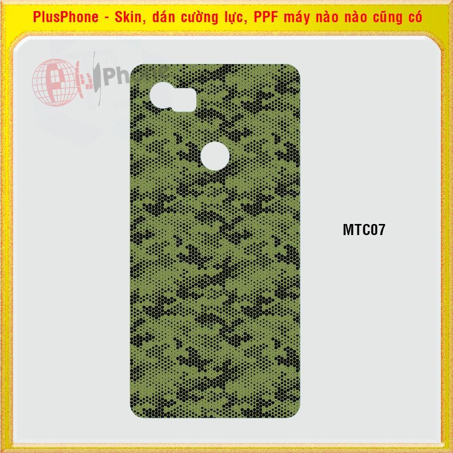 Dán Skin mặt sau cho Google Pixel, Pixel XL, Pixel 2, 2XL màu matrix camo