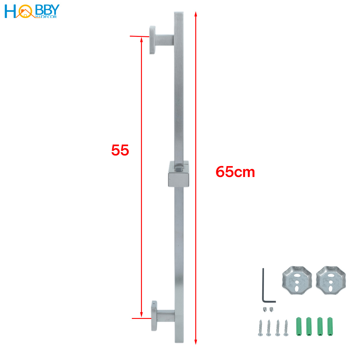 Thanh giá treo vòi sen có điều chỉnh inox 304 Hobby home decor GVST4