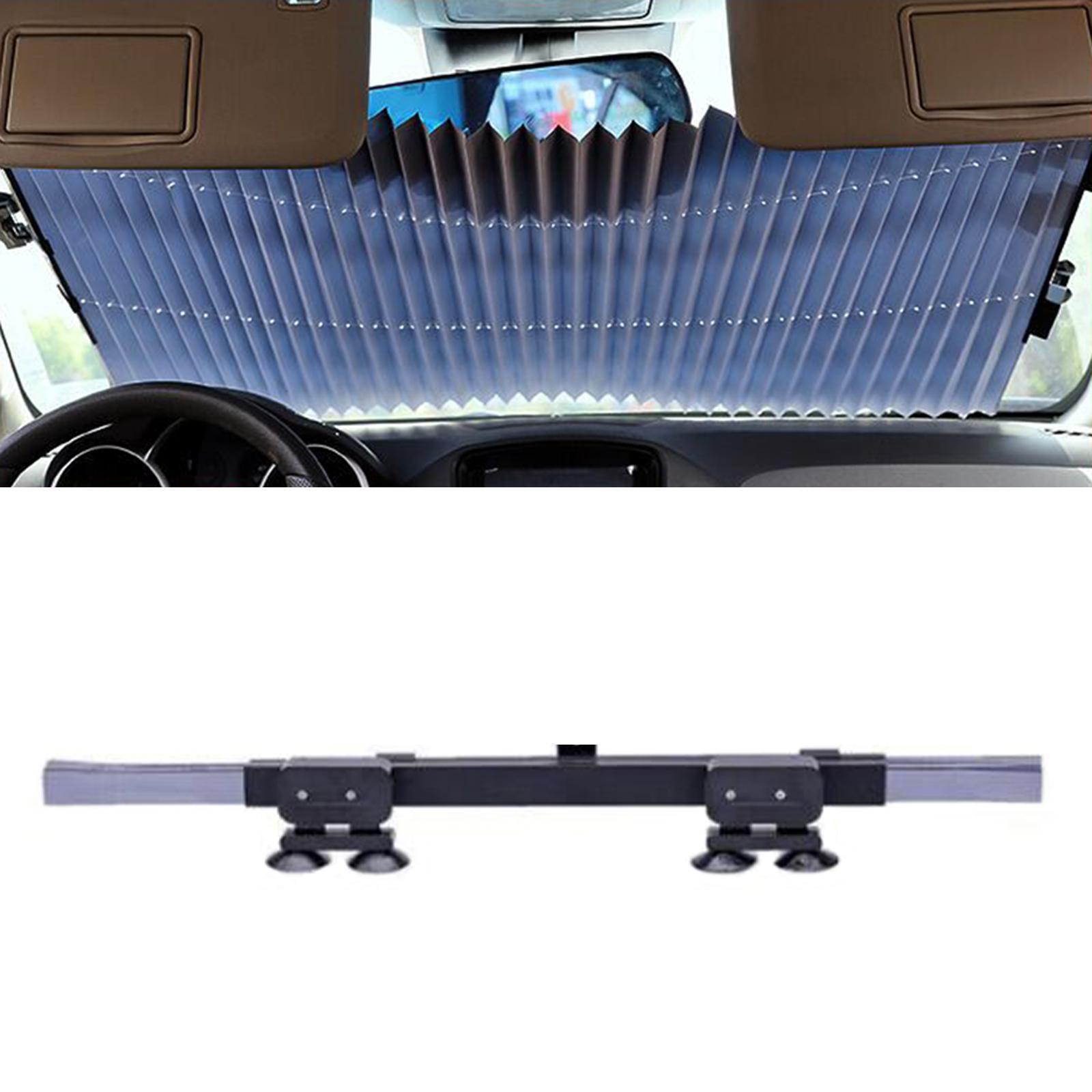 Car Windshield Sun Shade Cover Curtain Sun Shield Fit for Large Vehicles with Suction Cup
