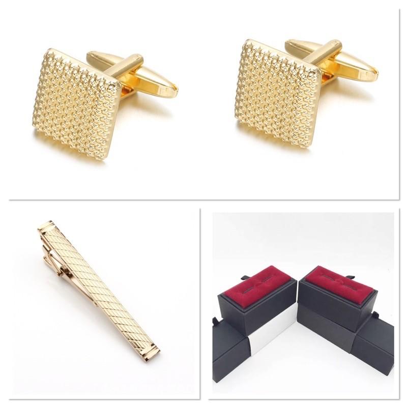 Set Cufflinks khuy măng sét và Kẹp cà vạt cao cấp