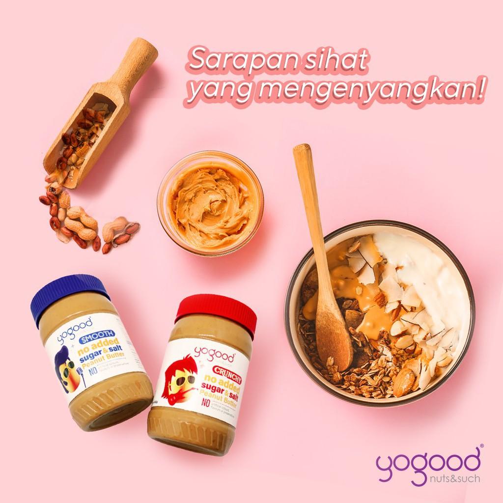 Bơ đậu phộng không đường mịn Yogood - Yogood Smooth Peanut Butter NO ADDED SUGAR - Hộp 453g