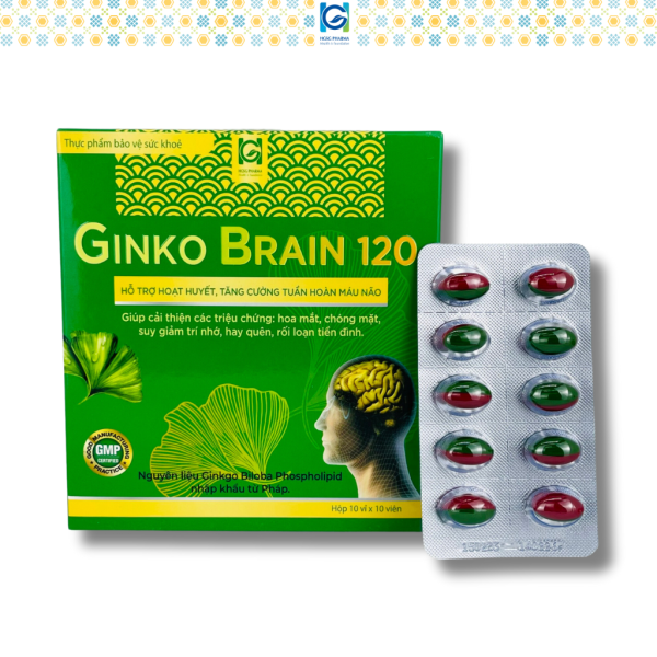 Viên uống tăng cường tuần hoàn máu não GINKO BRAIN 120