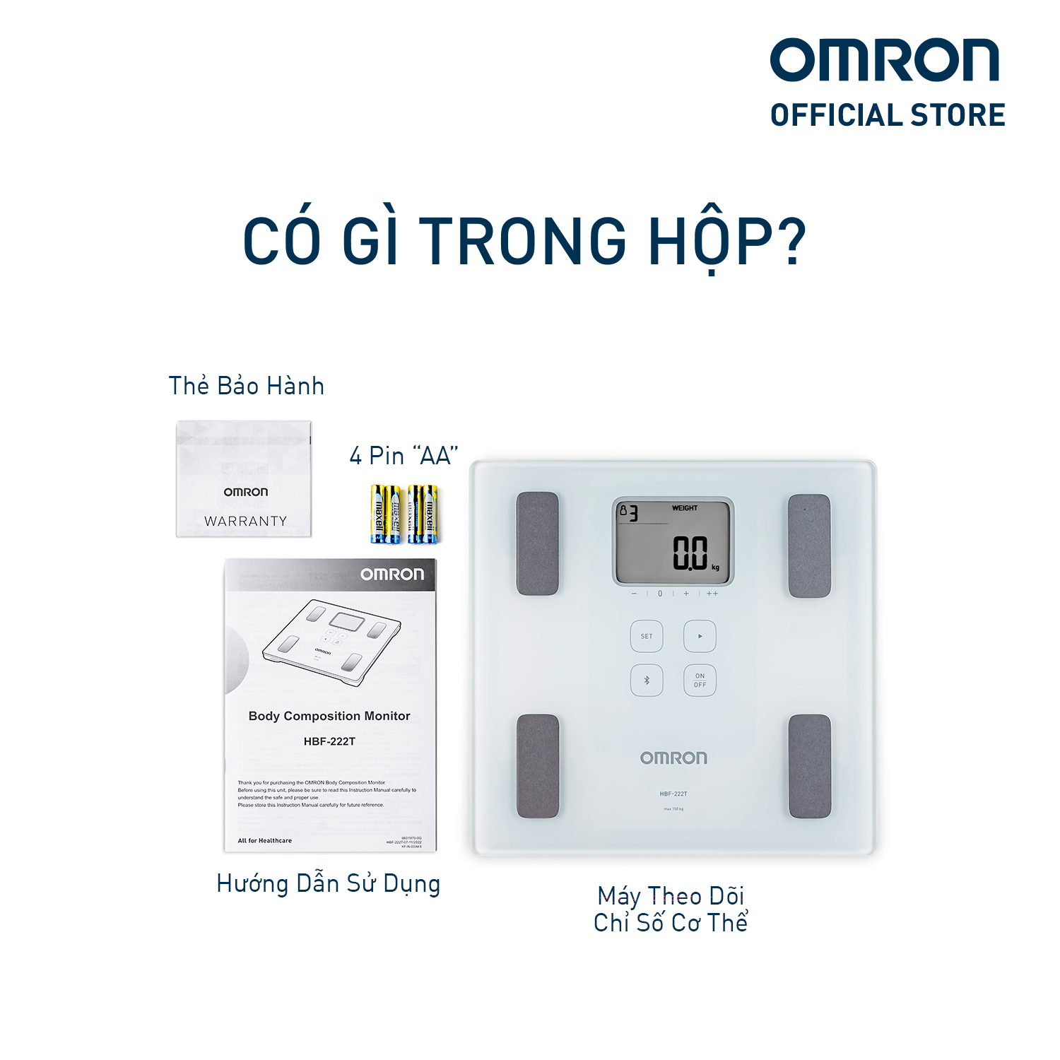Máy Đo Lượng Mỡ Cơ Thể Omron HBF-222T