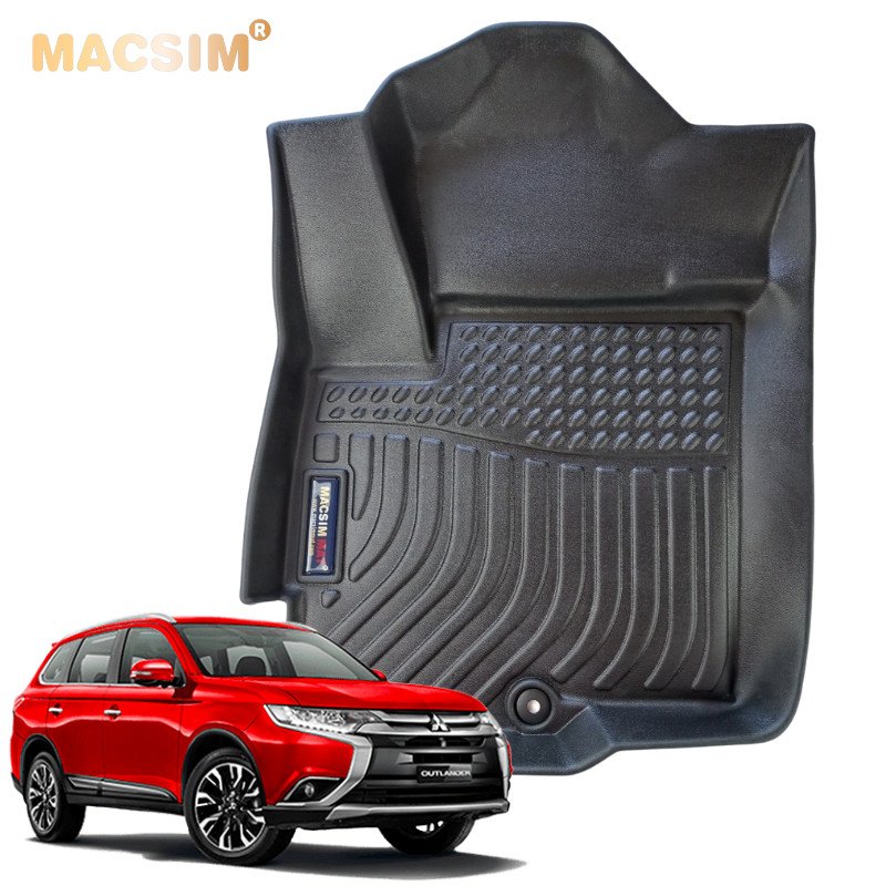 Thảm lót sàn xe Mitsubishi outlander 2014-2022 nhãn hiệu Macsim TPE- 3 hàng ghế