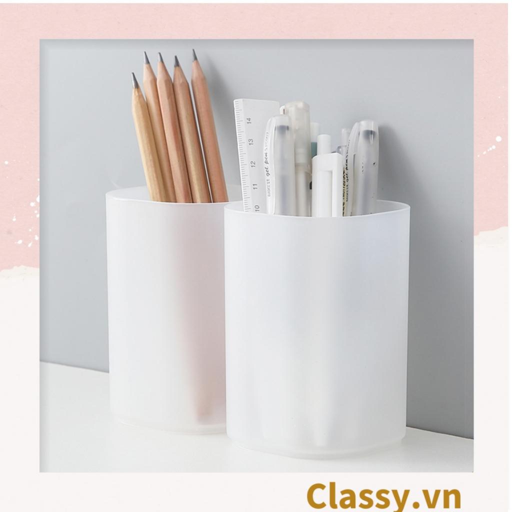 Hộp đựng bút Classy để bàn, đựng đồ trang điểm, phụ kiện trơn cổ điển PK1528