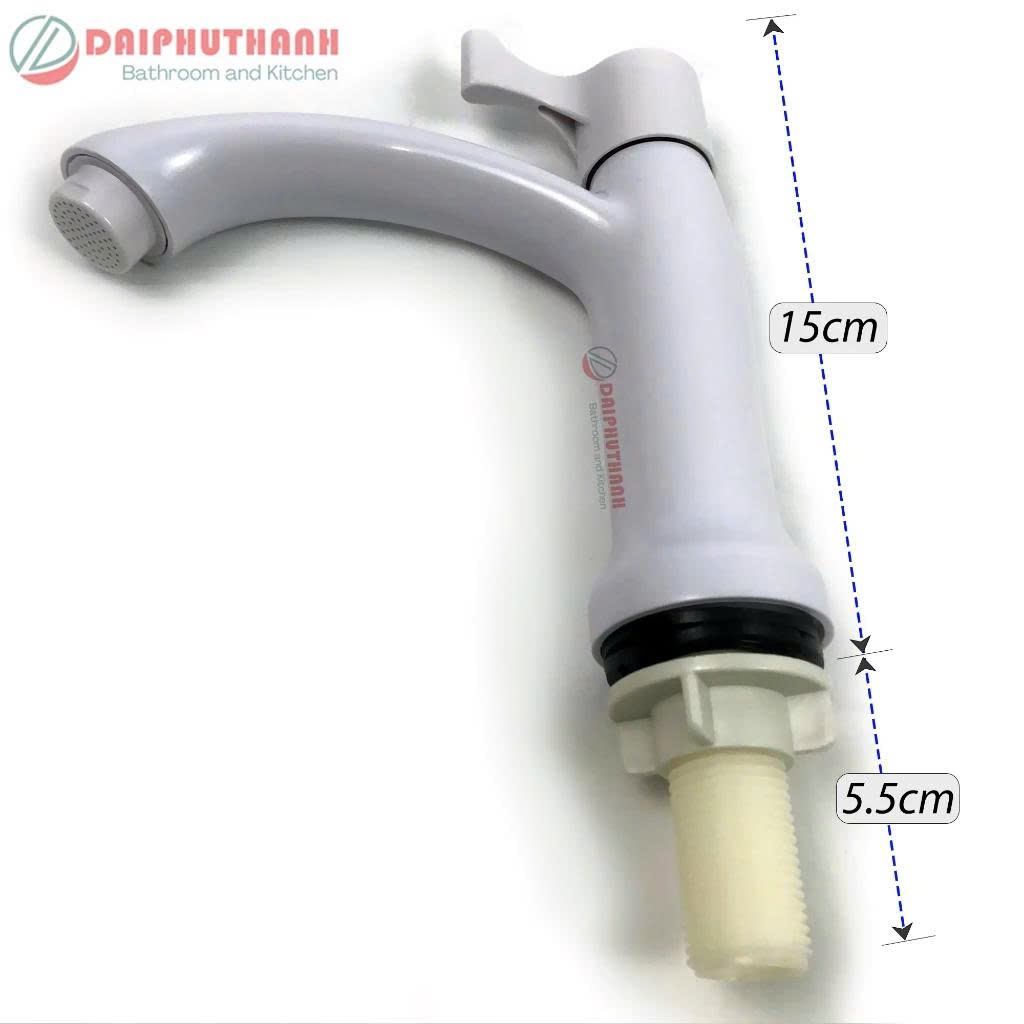 Vòi Chậu Lavabo Rửa Mặt Nước Lạnh Thân Cao 15cm Đến 17cm - Chất liệu Nhựa, inox, thau phủ crome