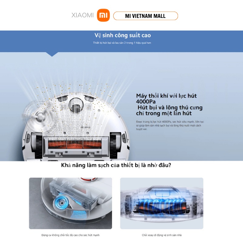 Robot hút bụi lau nhà Xiaomi Robot Vacuum X10 - Hàng Chính Hãng