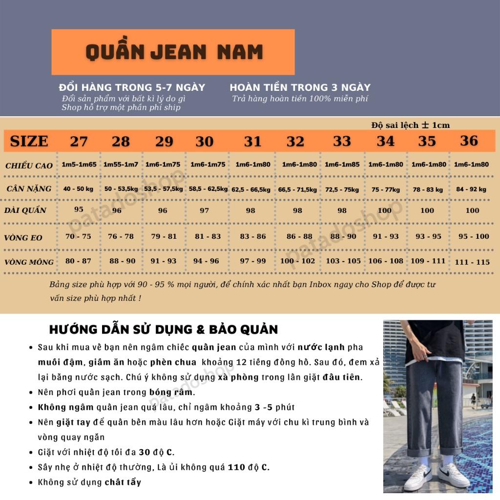 Quần jean baggy đen dành cho Nam nữ dáng suông rộng HOTTREND 2022 PATADOSHOP