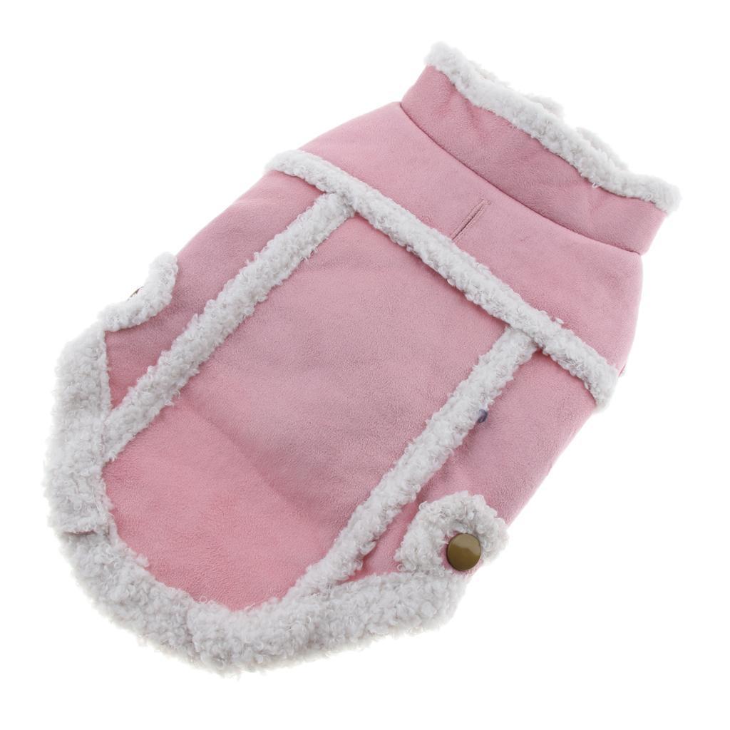 Autumn Winter Warm Pet Dog Clothes Plush Collar Coat Pet Vest Clothing