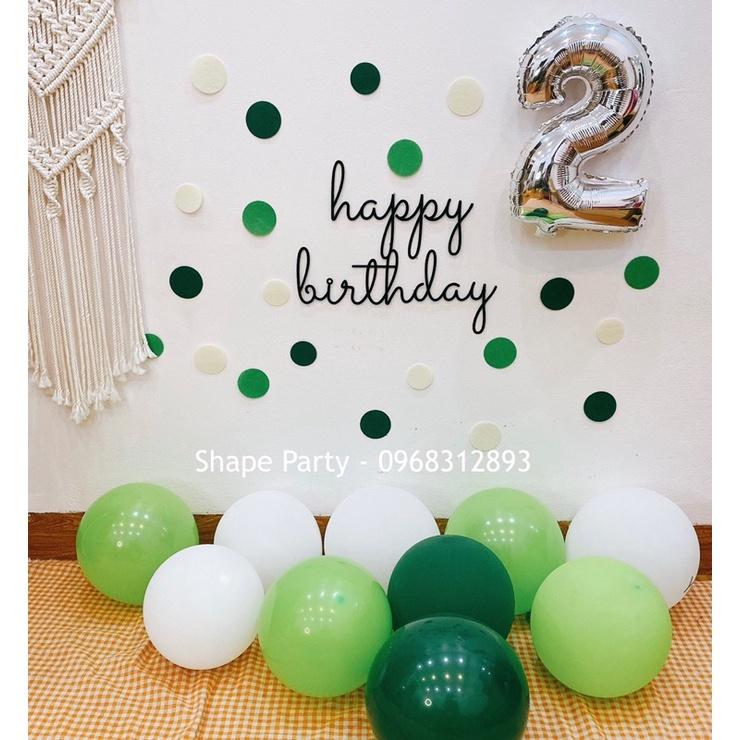 Set trang trí sinh nhật Hàn quốc Donut nhiều màu kèm bóng