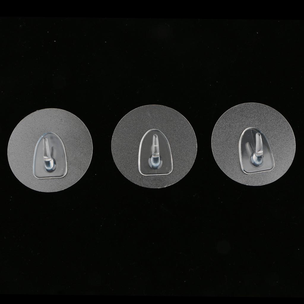 3x Self Adhesive Utility Hooks Wall Hook Traceless Sticky Clothes Towel Hanger, Clear