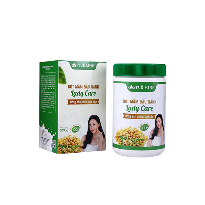 Mầm đậu nành nguyên xơ Tuệ Minh có đủ giấy ATVSTP hộp 0.5 kg