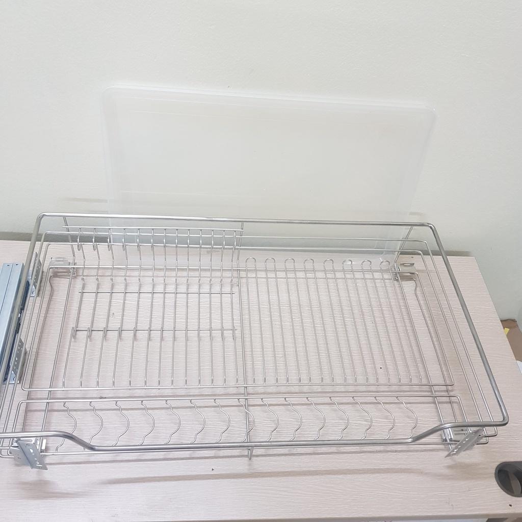 Giá Úp Bát Đĩa Tủ Bếp Dưới INOX304 Nan Tròn Hàng Chính Hãng