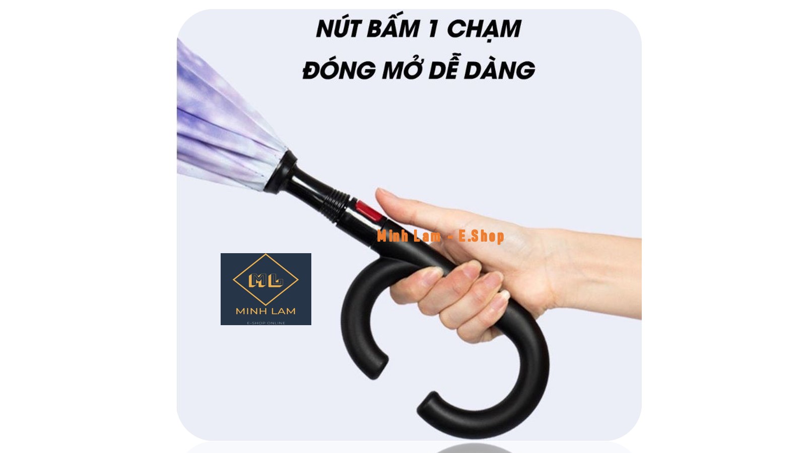 Ô, Dù Mở Ngược Che Nắng Che Mưa Nhiều Màu Xinh Xắn Đường Kính 105cm (Ghi chú màu sắc hoặc chat với Shop để chọn màu sắc, hoa văn ạ)