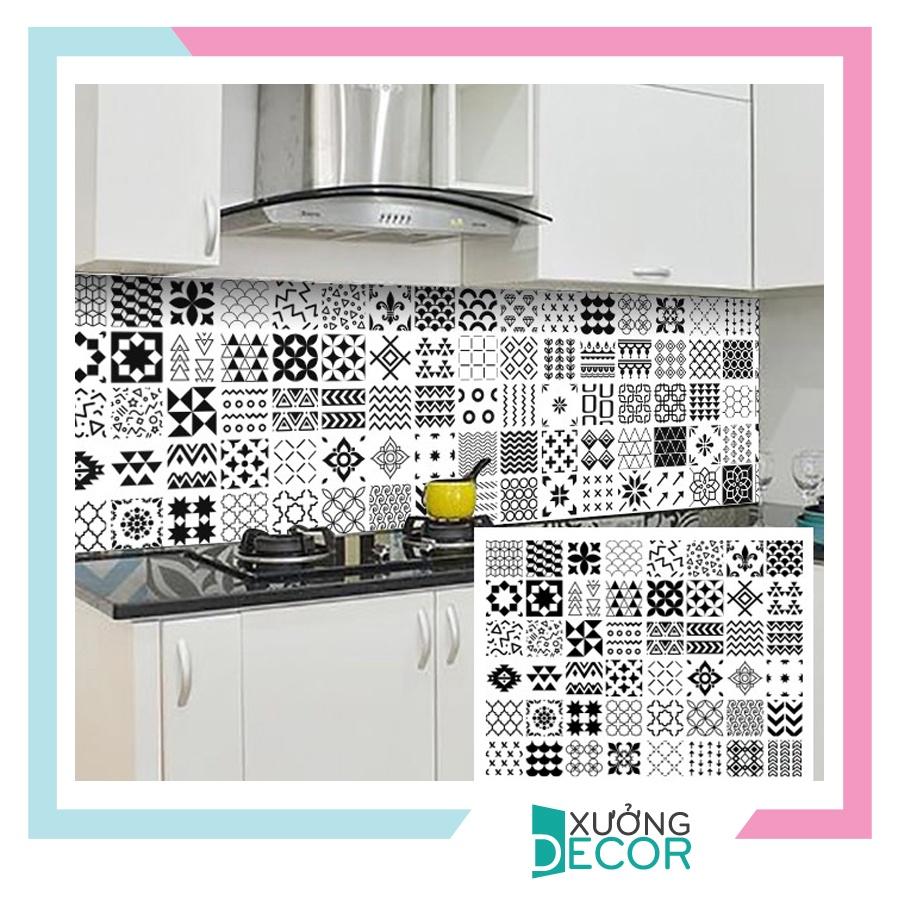 Decal dán tường decor dán bếp kính nhà tắm decor chịu nhiệt dễ lau chùi đề can loại 1 - Mẫu 28 Khổ 40x60cm 0028
