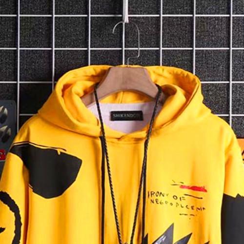 Áo hoodie dài tay in họa tiết hoạt hình thời trang dành cho nam