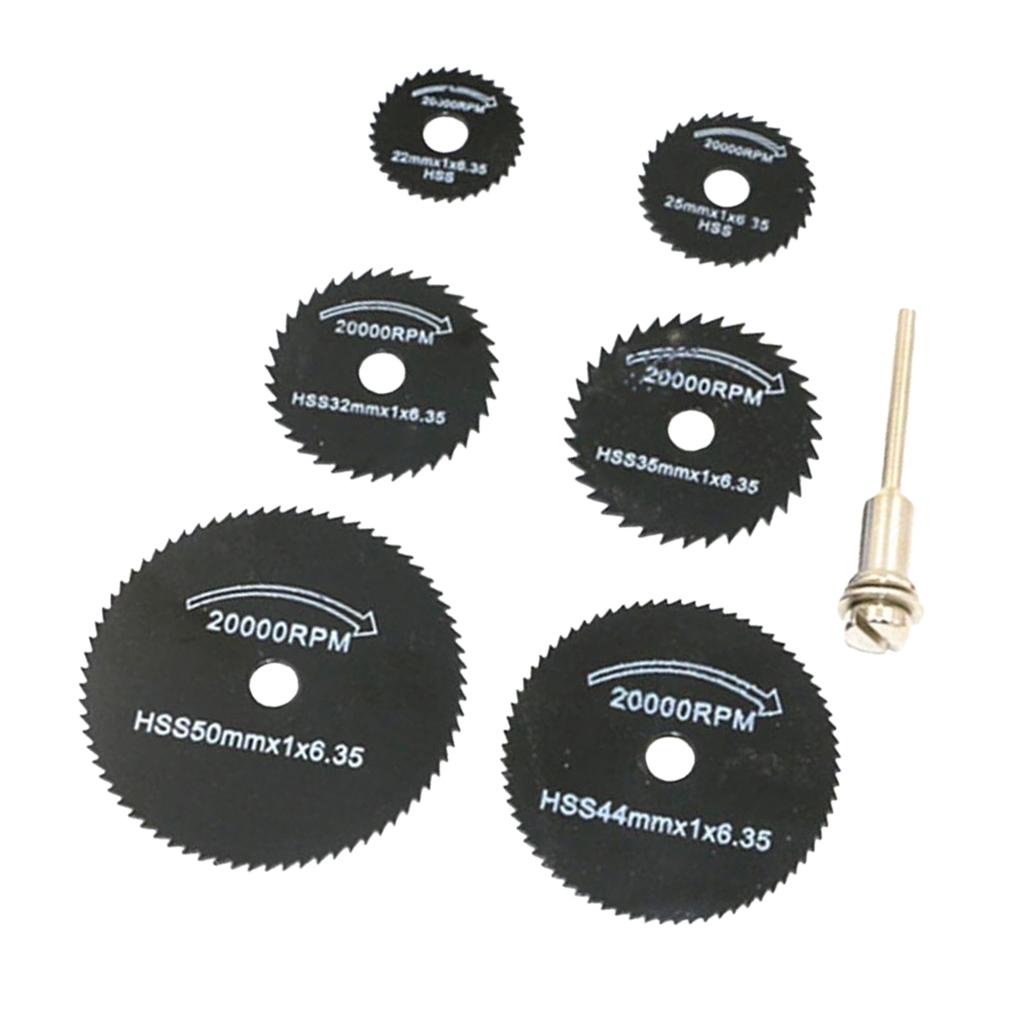 7 Pieces HSS Circular Saw Cutting Disc Cut Off Wheels for Rotary Tool Black