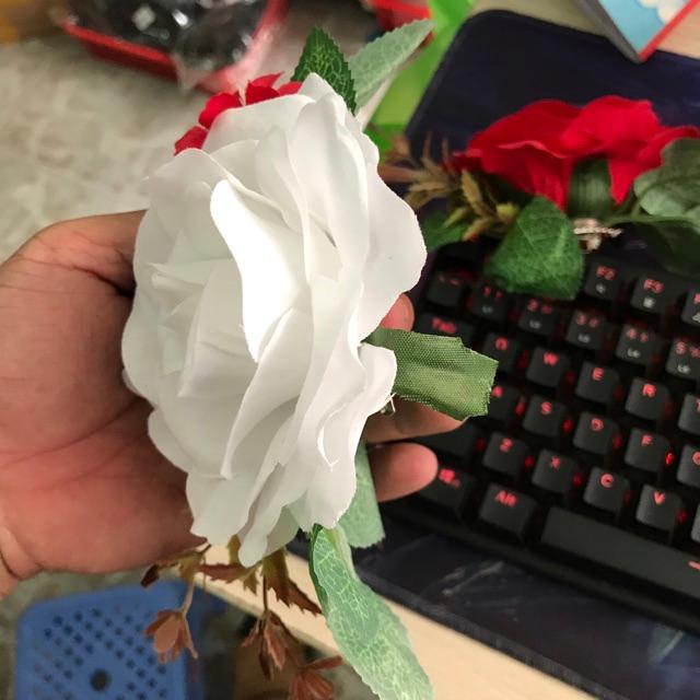 Phụ kiện cưới hoa cài tóc cô dâu lớn 1 bên