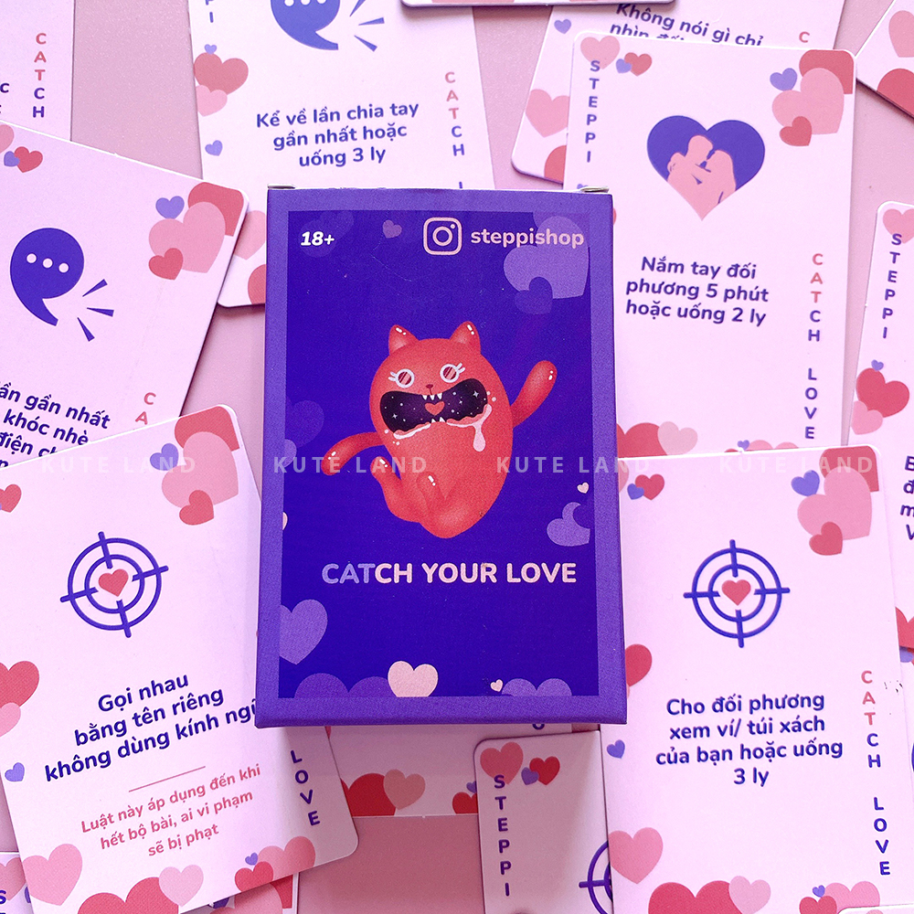 Bộ Bài Catch Your Love Dành Cho Cặp Đôi Hẹn Hò Đi Chơi Drinking Game 60 Lá Giúp Gắn Kết Tình Cảm