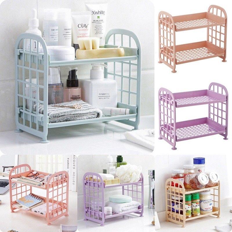 Kệ Nhựa 2 Tầng Đựng Đồ Dùng Tiện Lợi