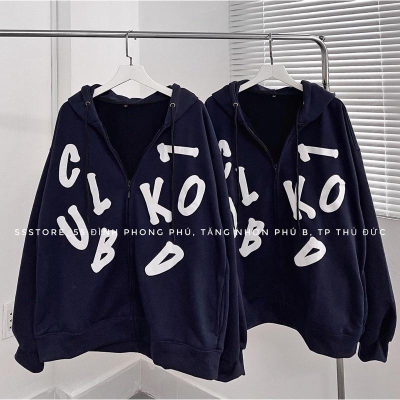 Áo Khoác nỉ chữ cái UL màu hồng + xanh unisex ảnh thật