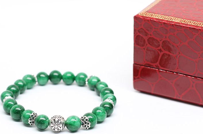 Vòng Cẩm Thạch Sơn Thủy Mix Charm Bạc 925 Ngọc Quý Gemstones VT108