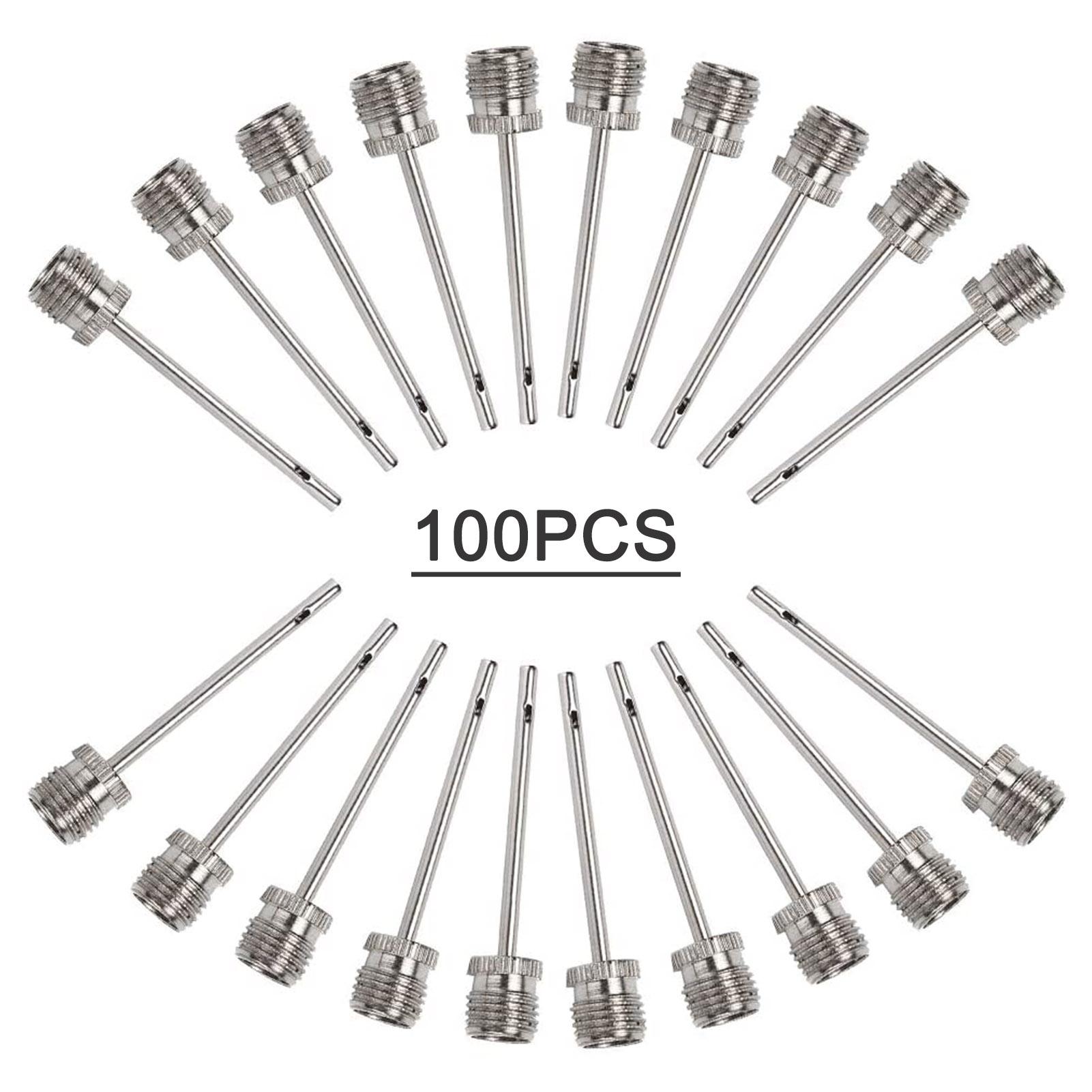 Set 100 kim bơm bóng bầu dục/ bóng chuyền bằng thép không gỉ