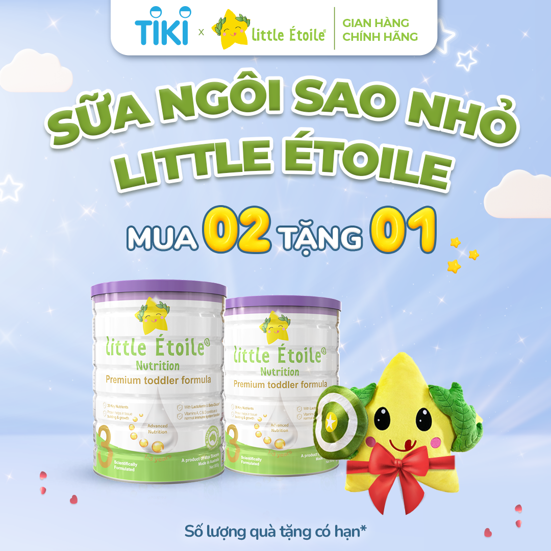 Combo 2 lon Sữa bột ngôi sao nhỏ Little Étoile số 3 800g dành cho bé 1 - 3 tháng