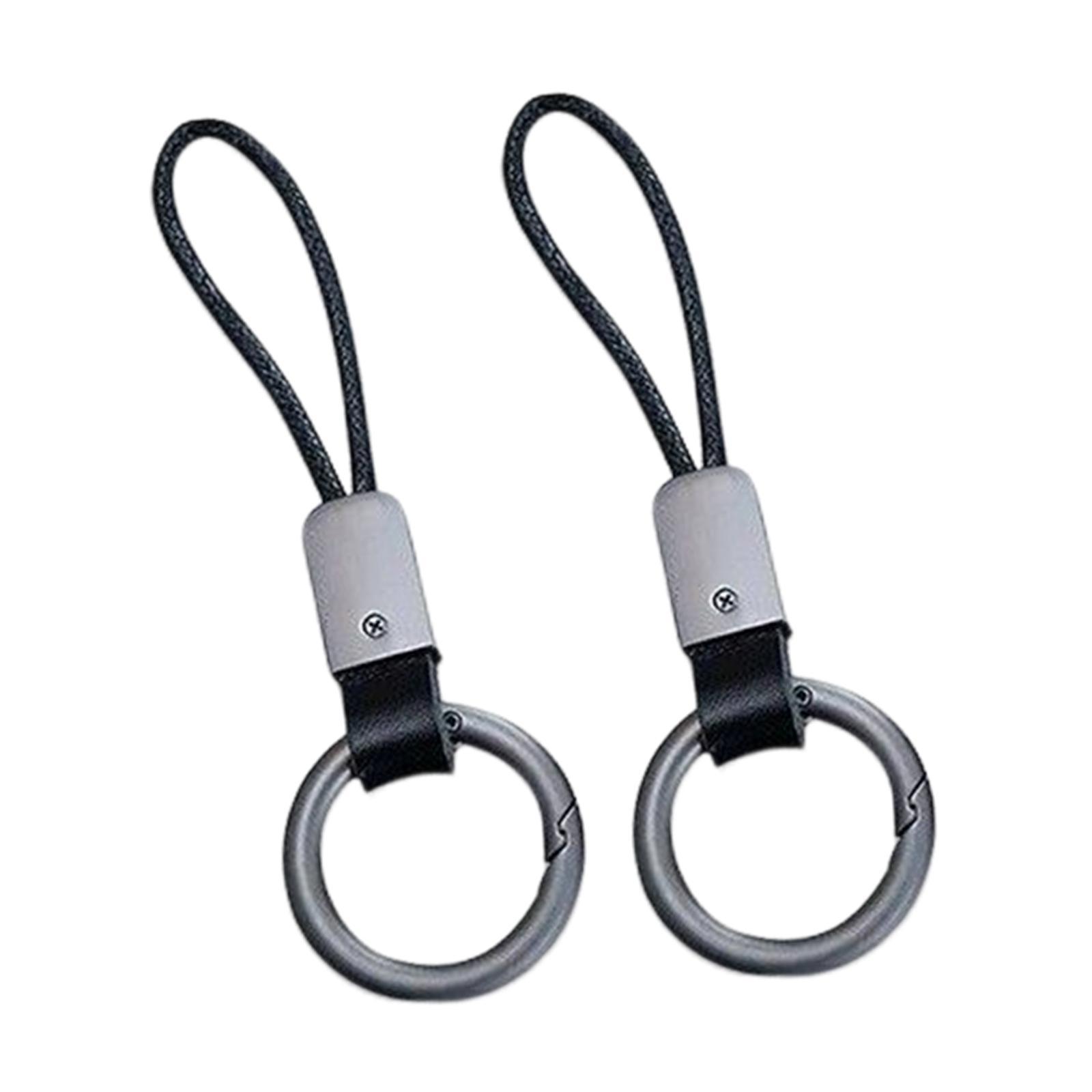 2x Car Keychains Key, Universal Easy to Install, with Anti Lost , Accessories Simple PU Leather Rope, Key Chains Key Fob Keychain Holder
