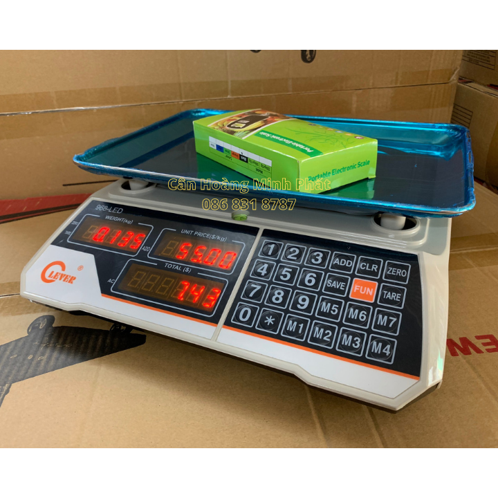 CÂN ĐIỆN TỬ 30kg Clever968. CÂN ĐIỆN TỬ TÍNH TIỀN HÀNG SIÊU THỊ, TẠP HÓA, CỬA HÀNG BÁN LẺ, CHÍNH XÁC TUYỆT ĐỐI