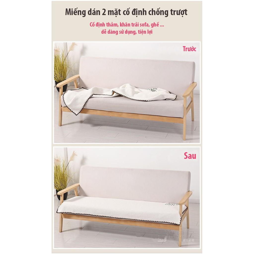 Combo 5 Miếng Dán 2 mặt Chống Trượt Thảm Lót Sàn, Cố Định Thảm, Drap Trải Giường, Sofa, Đệm Ghế