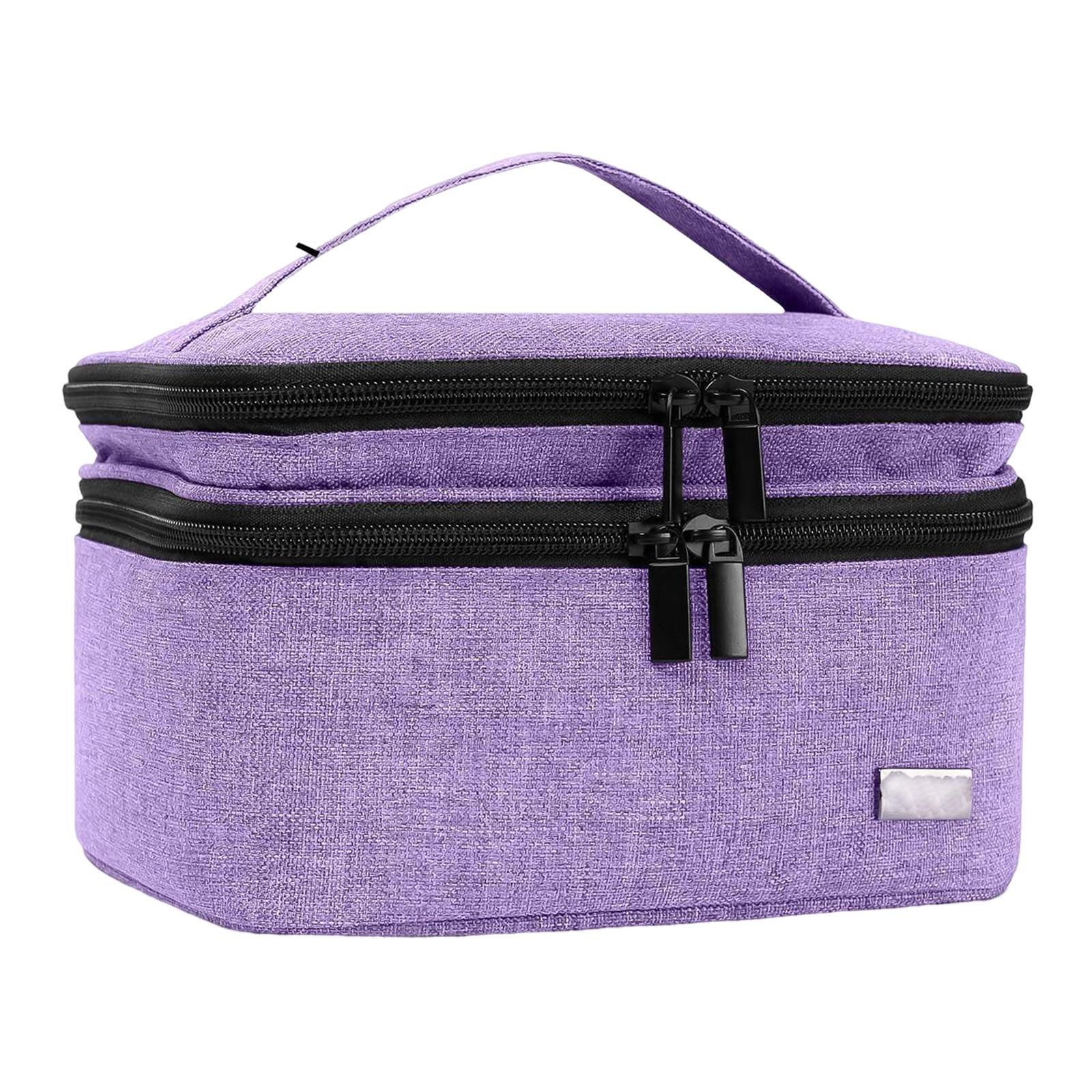 Double Layers Nail Polish Organizer Bag for Manicure Set Makeup Travel