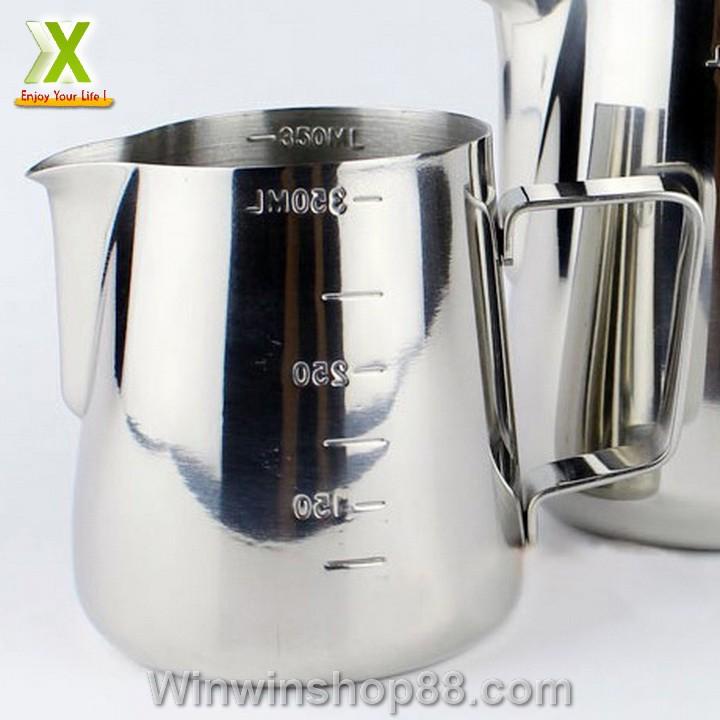 Ca đánh sữa inox có vạch chia 350ml - Winz.vn