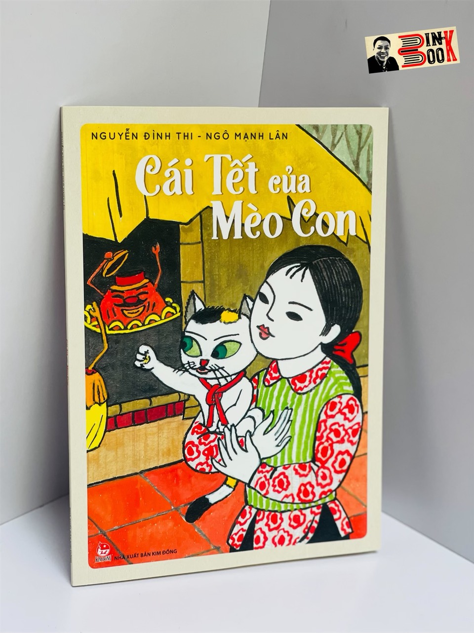 CÁI TẾT CỦA MÈO CON – Ngô Mạnh Lân minh họa – Nguyễn Đình Thi – ấn bản kỷ niệm 65 năm thành lập NXB Kim Đồng – tranh minh họa màu