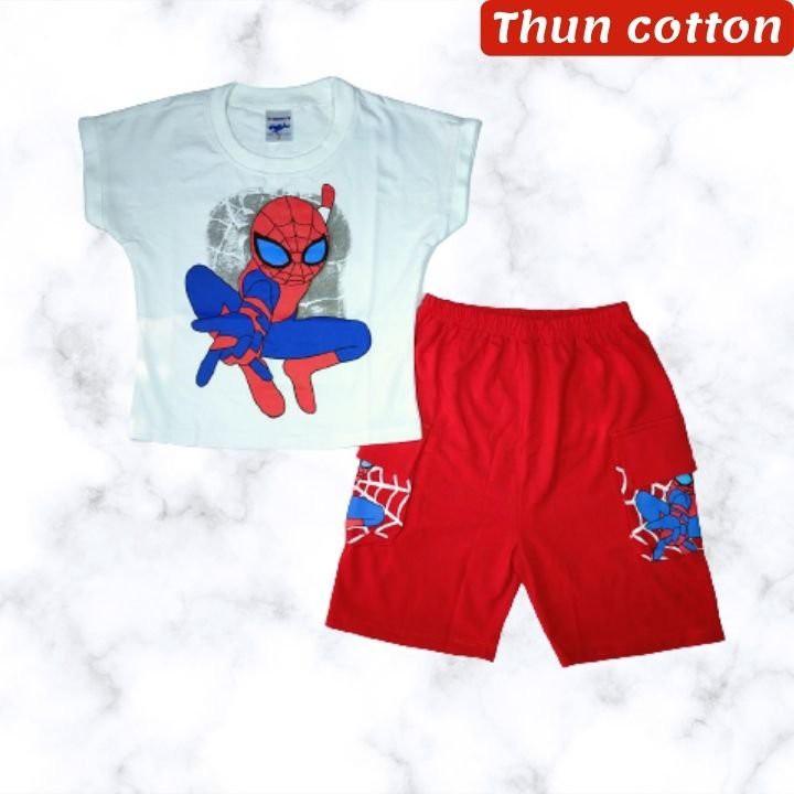 Bộ quần áo trẻ em hình siêu nhân - người nhện từ 11-43kg. Chất thun cotton 4 chiều - HN.Store1115