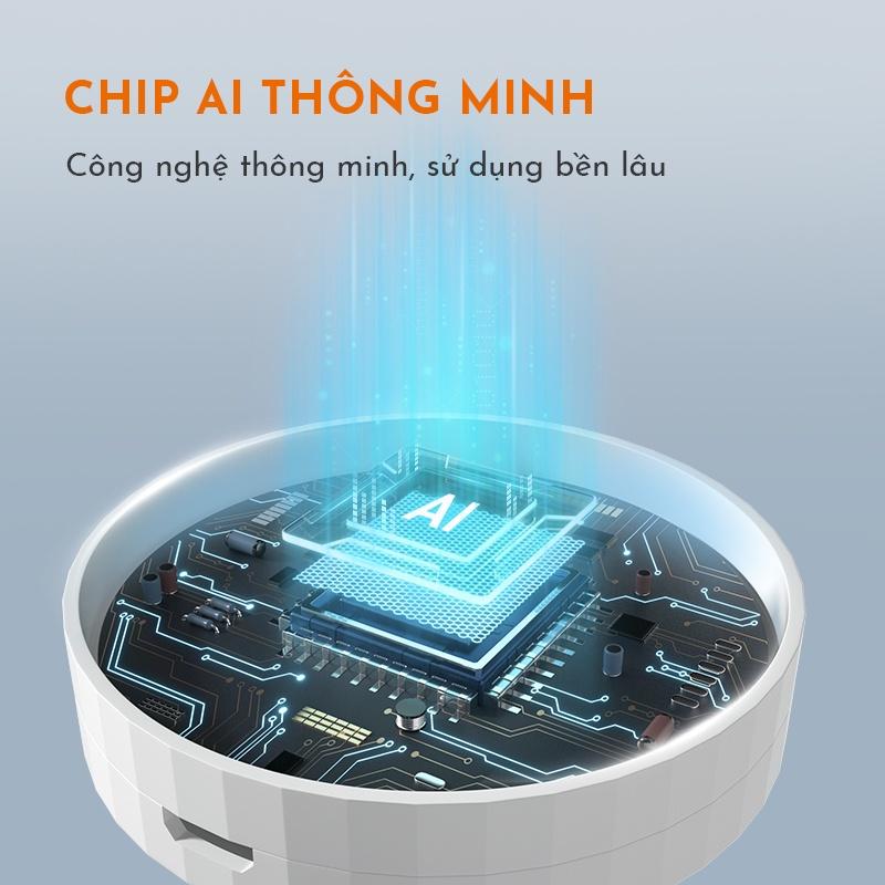 Máy lọc không khí mini GAABOR GAPH-M02A khử trùng ion âm, chip ai thông minh sạc USB - Hàng chính hãng