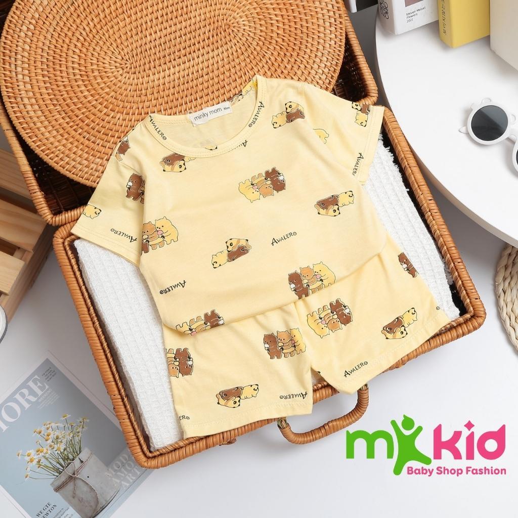 Bộ Minky Mom Cộc Tay Bộ Thun Lạnh Cộc Tay siêu mềm mịn mát cho bé trai bé gái với các họa tiết siêu dễ thương