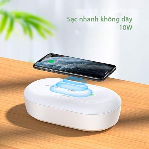 Hộp khử khuẩn đa năng UV Ozone kiêm sạc nhanh không dây 10W