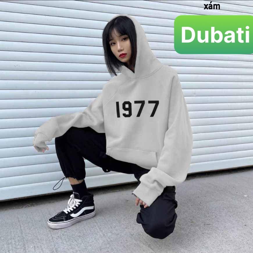 ÁO KHOÁC HOODIE NAM NỮ CHẤT NỈ DÀY PHOM FROM RỘNG 1977 PHONG CÁCH SANG CHẢNH NEW -DUBATI FASHION