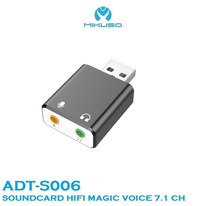 MÀU ĐEN MIKUSOĐẦU CHUYỂN ĐỔI CỔNG USB RA CỔNG AUDIO ADT-S006 - JL