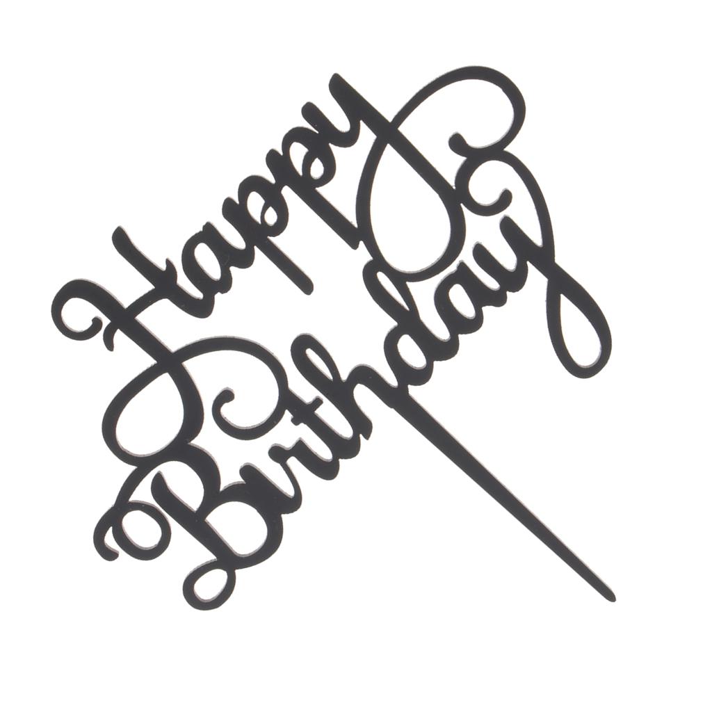 Acrylic Happy Birthday Cake Topper Party Supplier