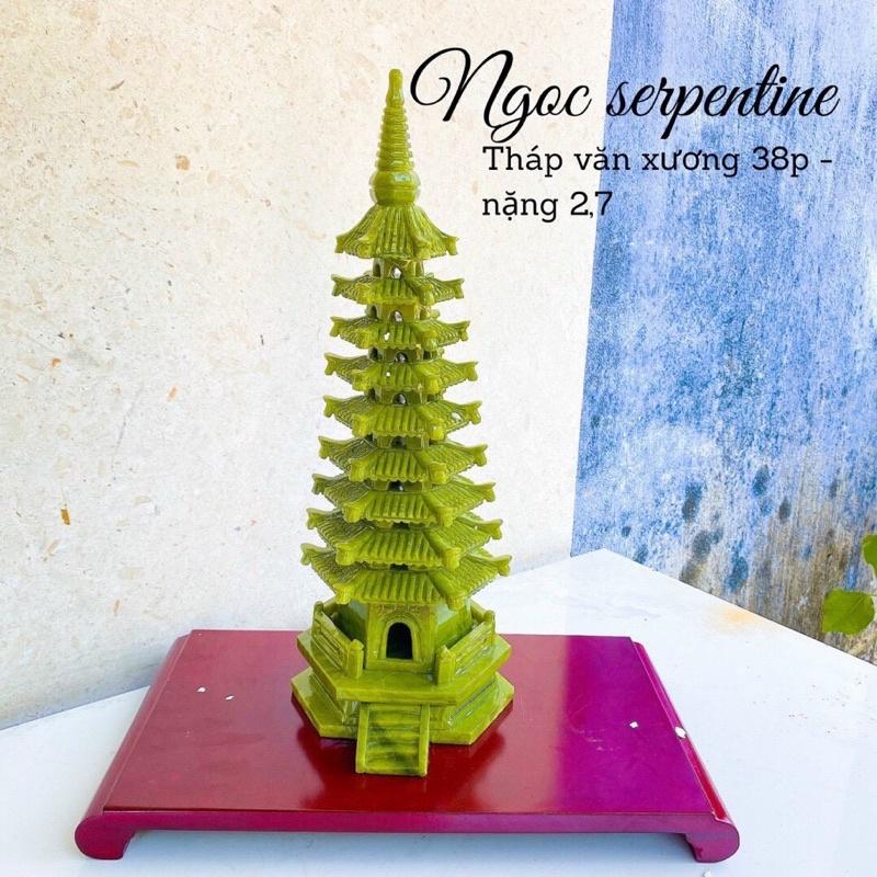 Tháp Văn Xương Đá Ngọc Ấn Độ - cao 40cm